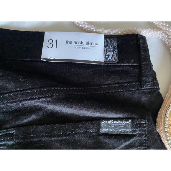 7ForAllMankind Velvet Ankle Skinny 31 Black Super Soft & Sexy! Rtl $189 - Picture 9 of 10